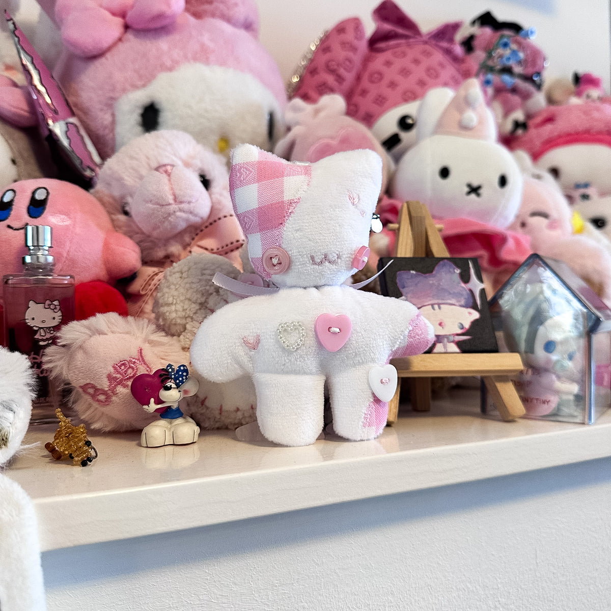 Pink Cat Plush Charm