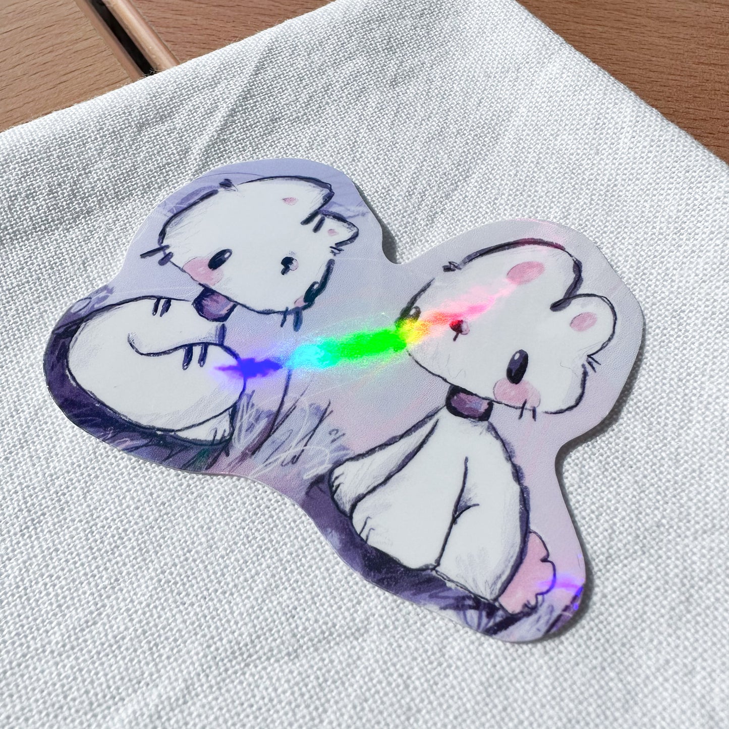 Purple Babies Holo Sticker