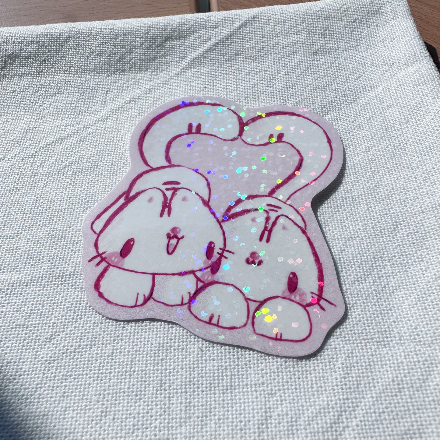 Love Glitter Holo Sticker