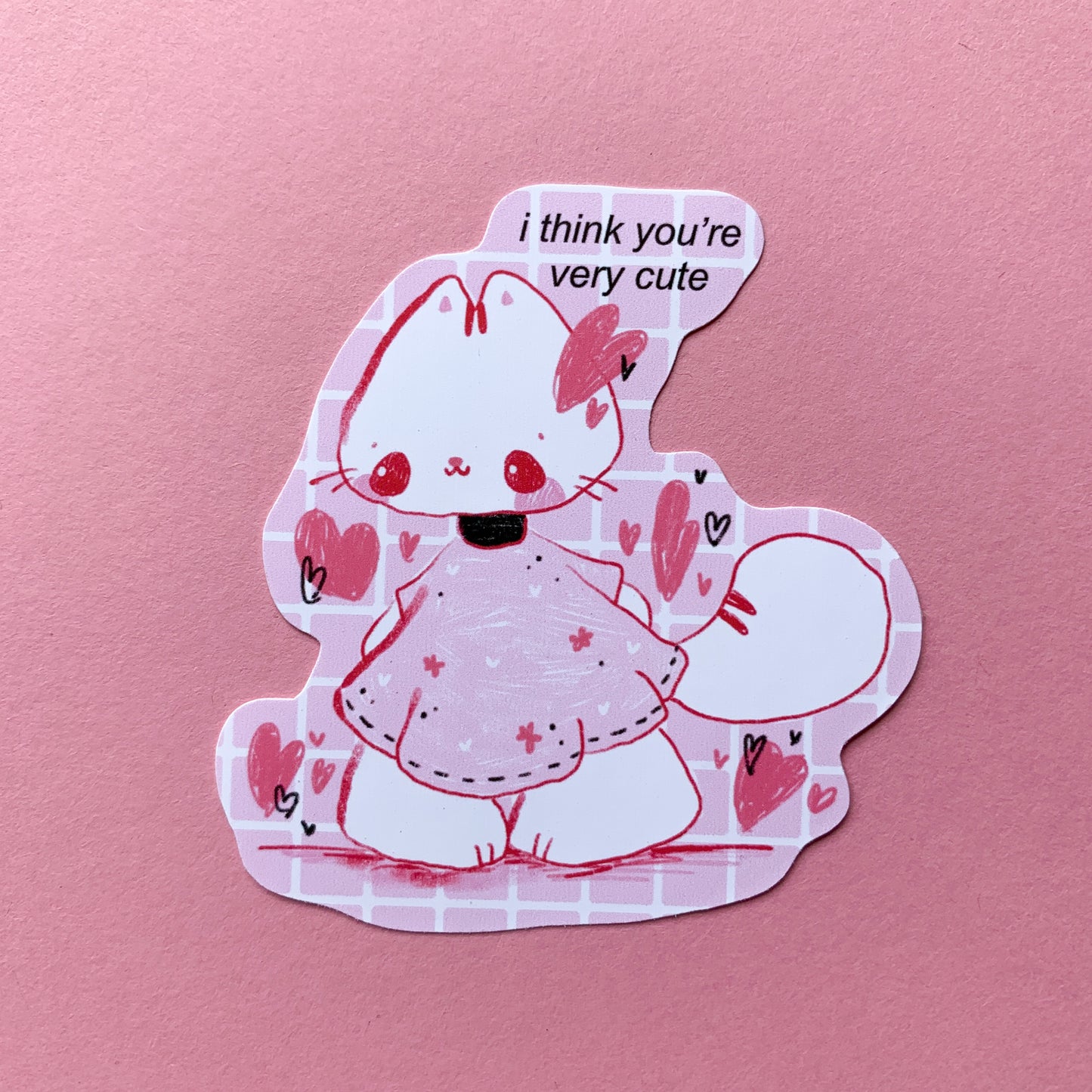 Shy Kitty Sticker
