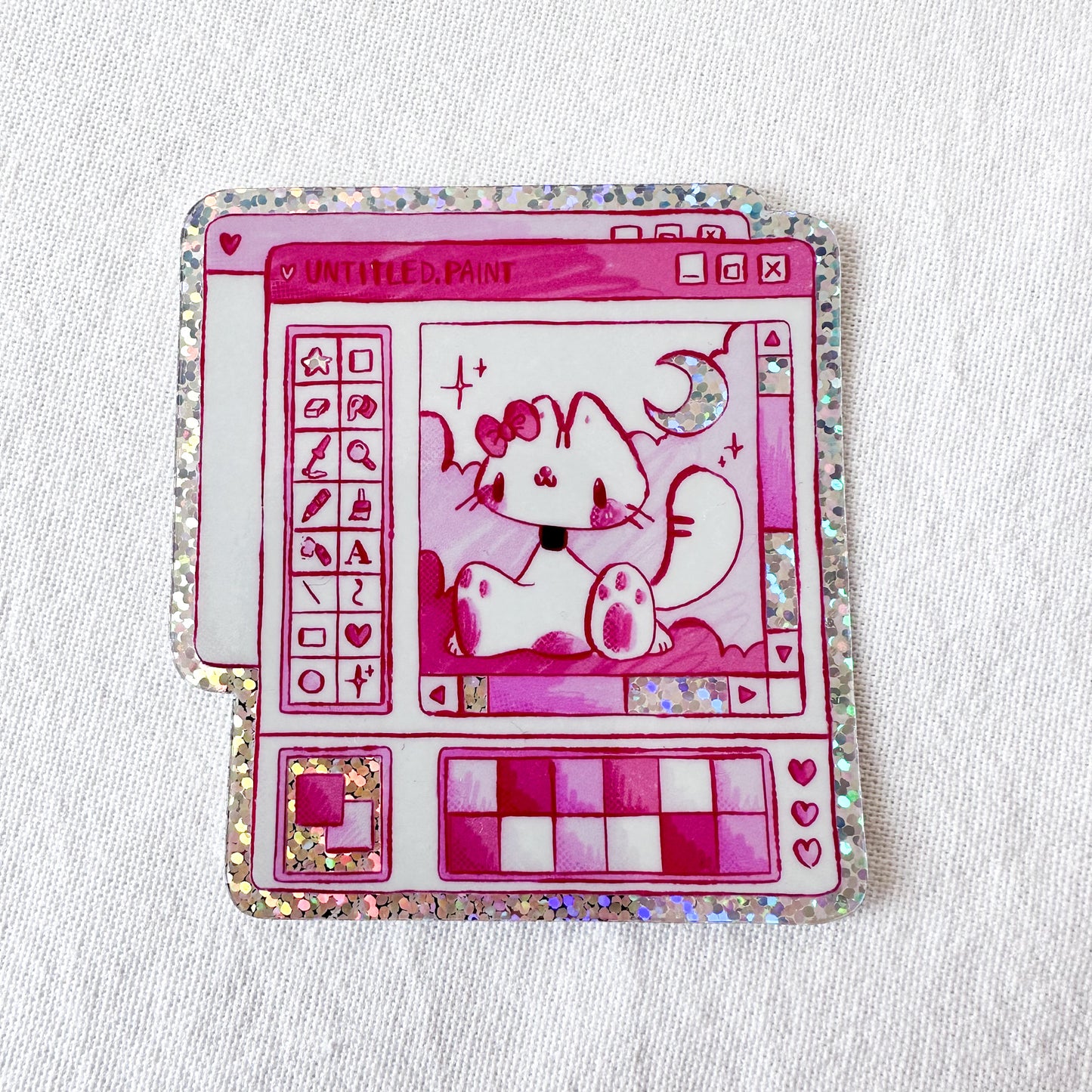 Untitled Artwork Glitter Sticker