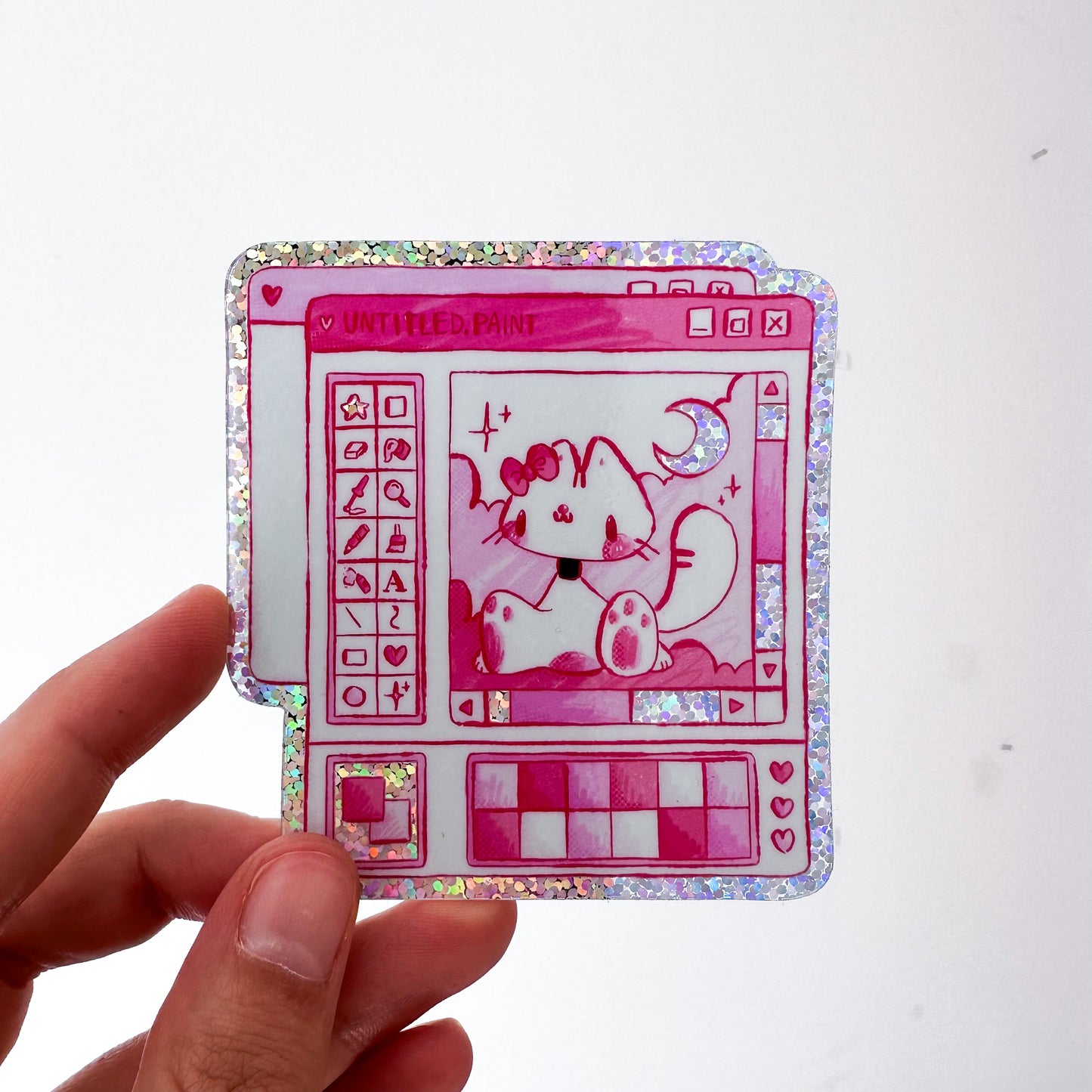 Untitled Artwork Glitter Sticker