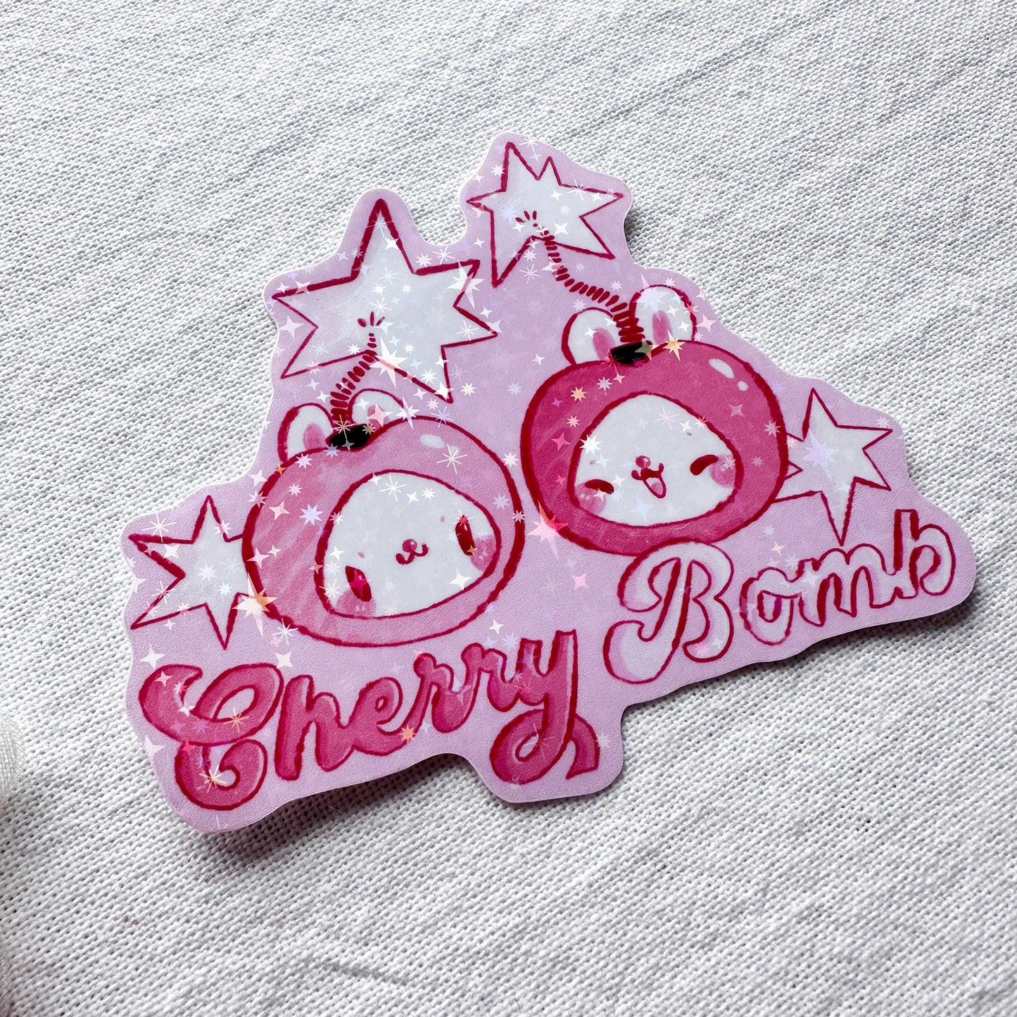 Cherry Holo Stickers