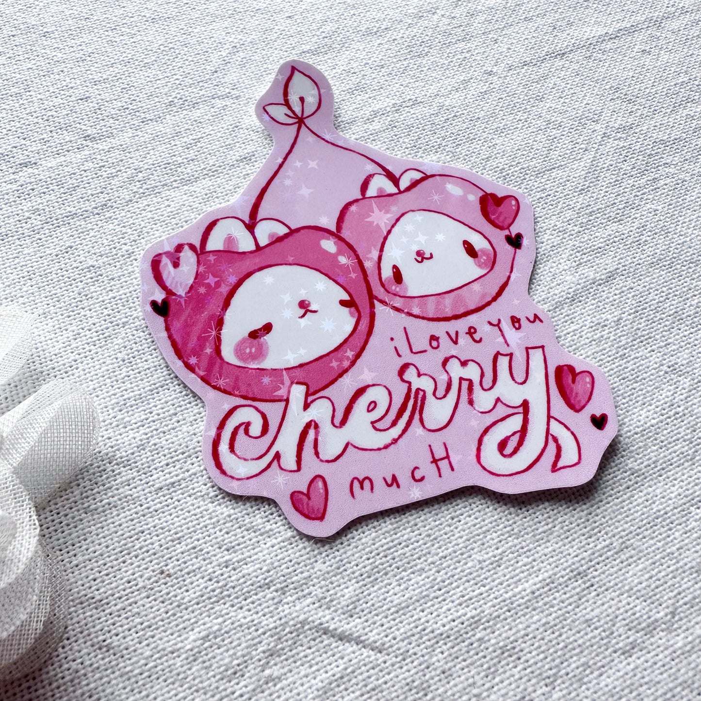 Cherry Holo Stickers
