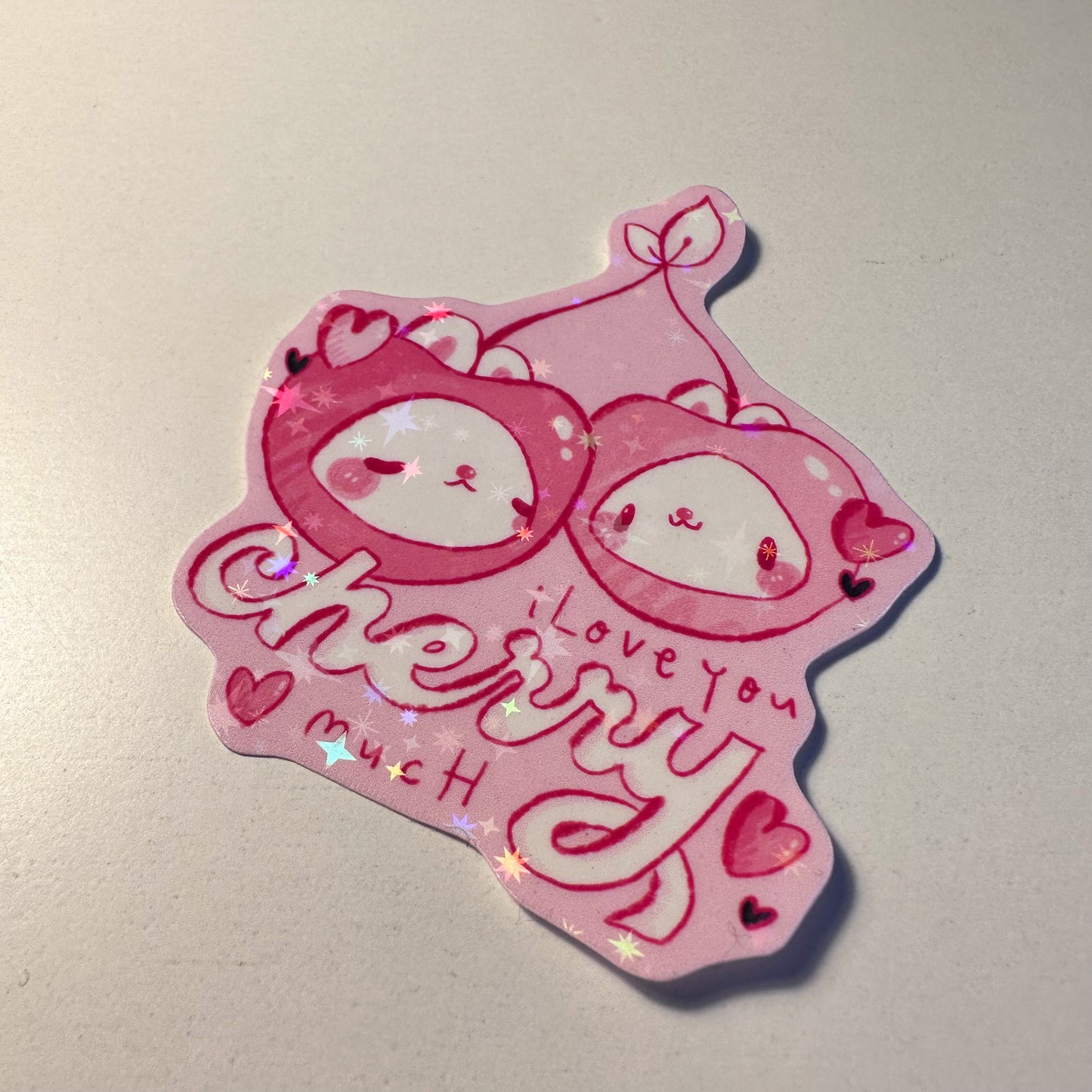 Cherry Holo Stickers