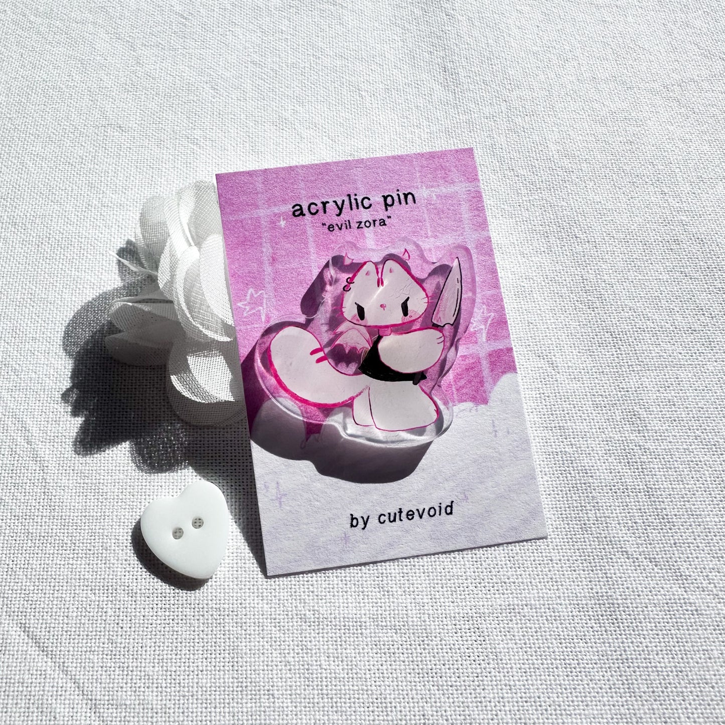 Evil Zora Acrylic Pin