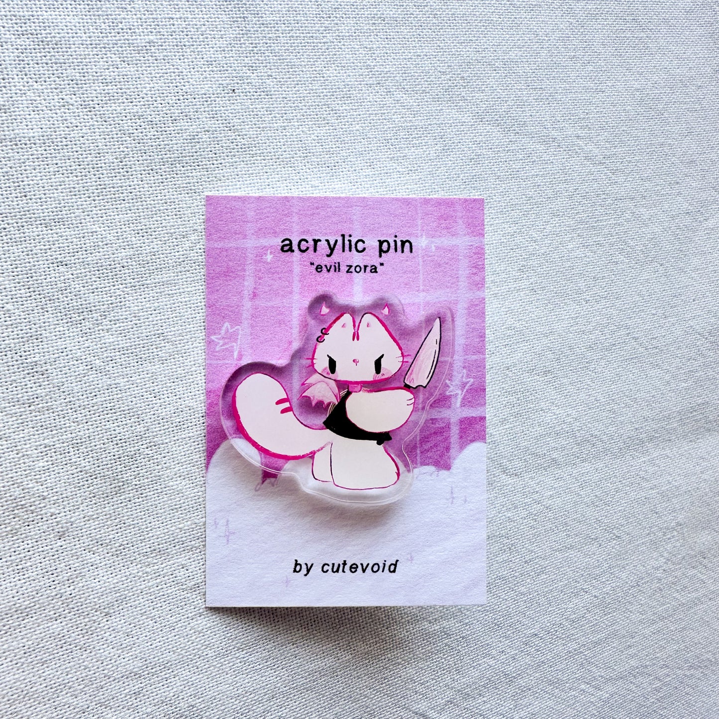 Evil Zora Acrylic Pin