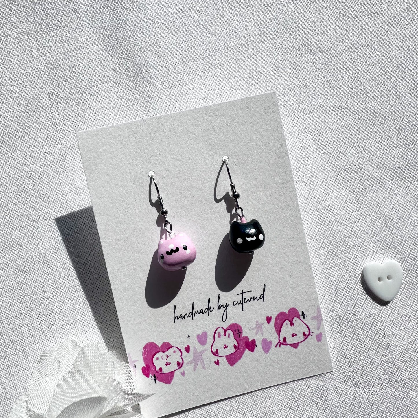 Chonky Mini Cat Clay Earrings