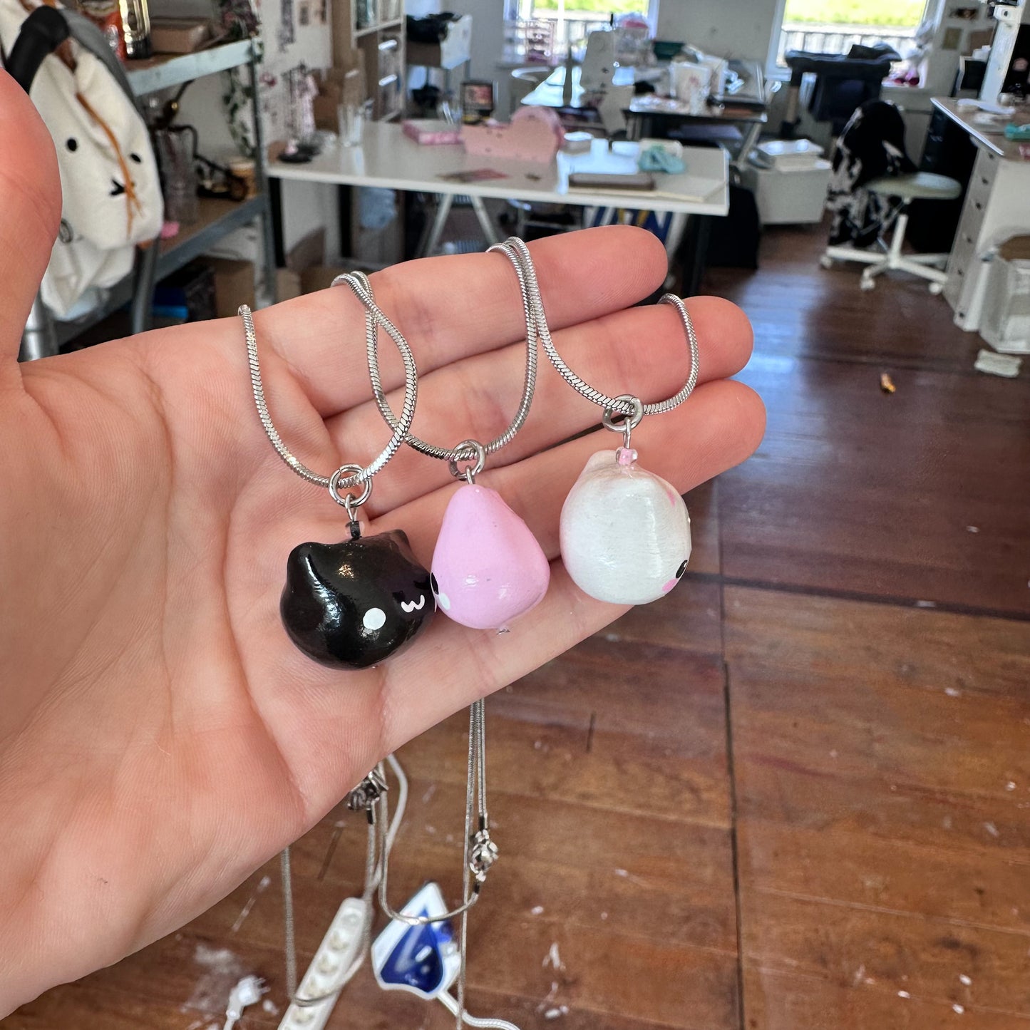 Chonky Cat Clay Necklaces