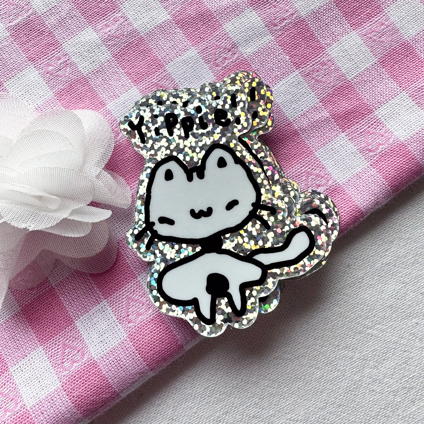 Yippie! Glitter Sticker