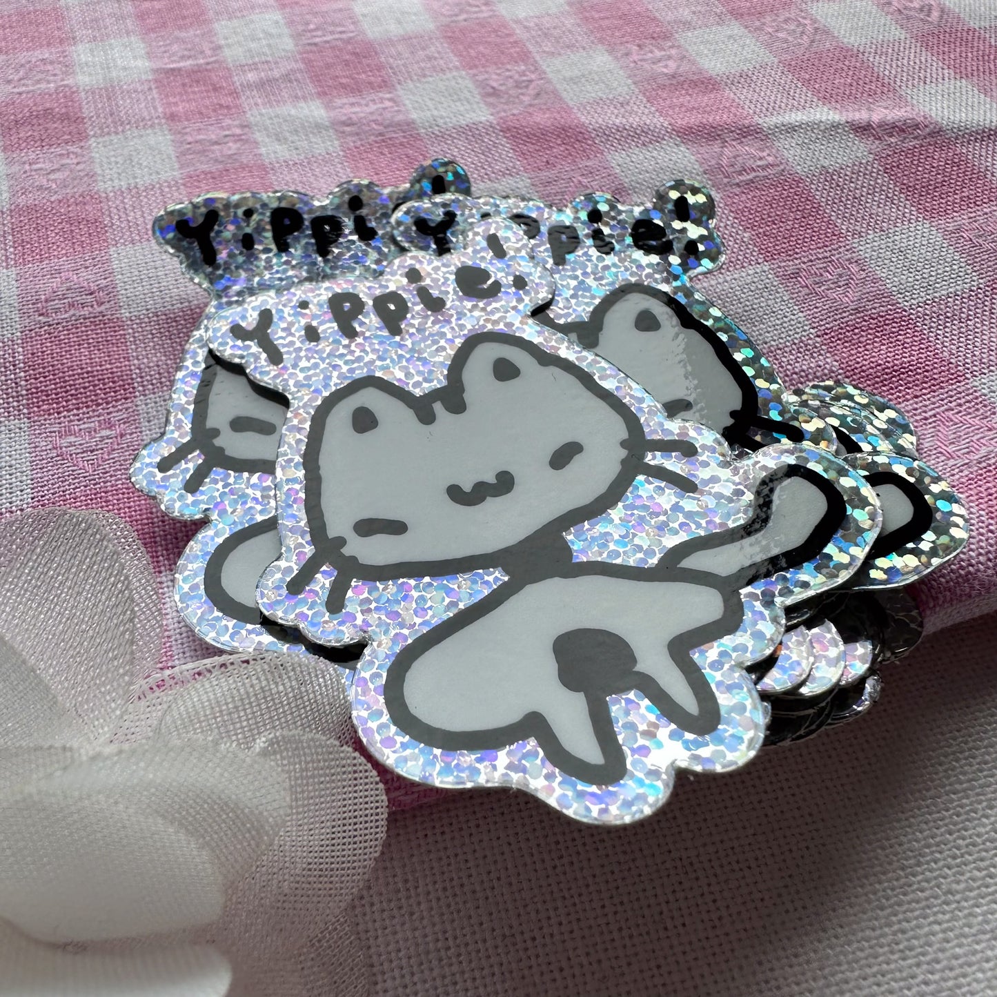 Yippie! Glitter Sticker