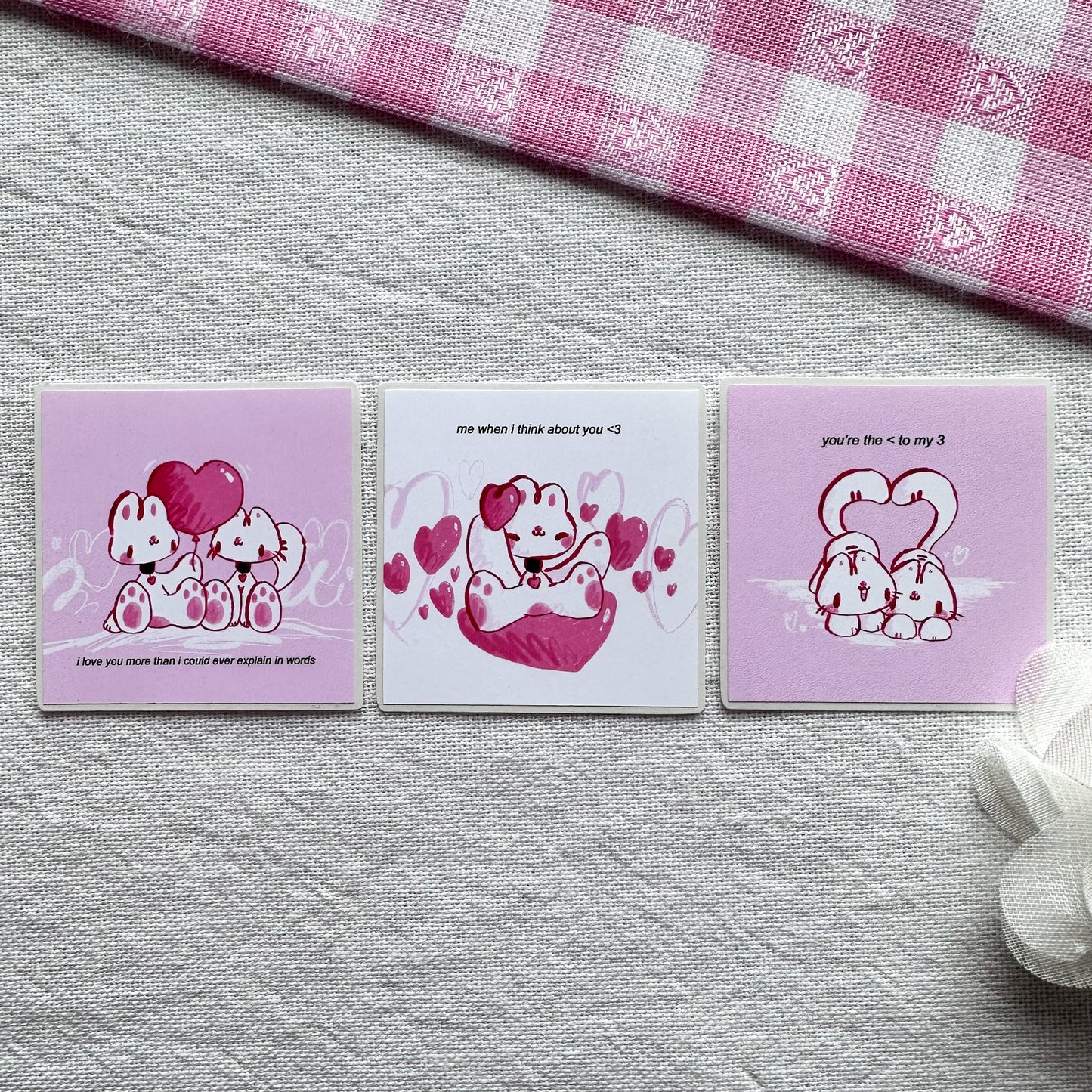 Square Valentines Sticker Set