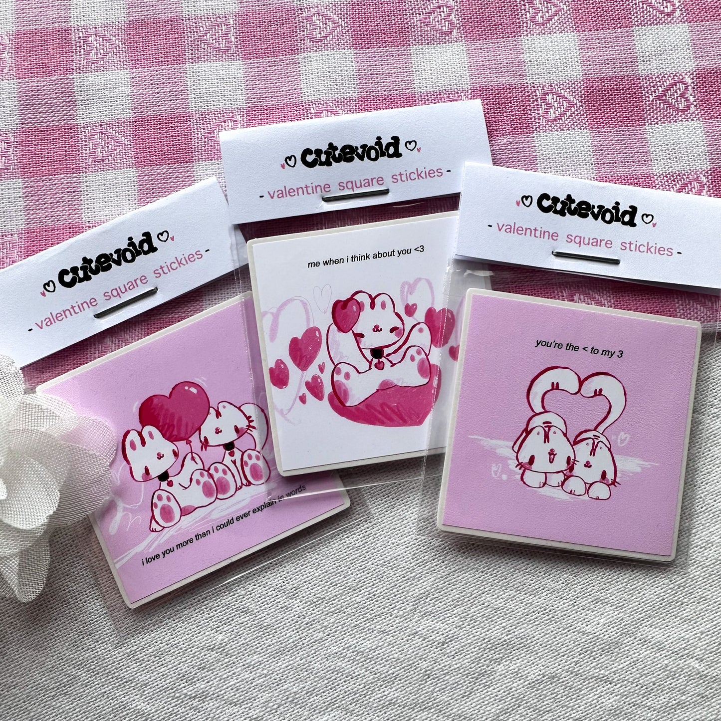 Square Valentines Sticker Set