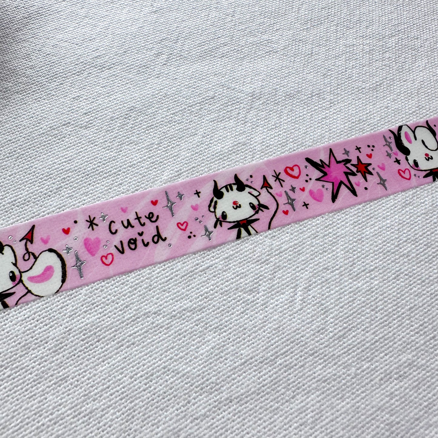 Cute Devils Silver Foil Washi Tape