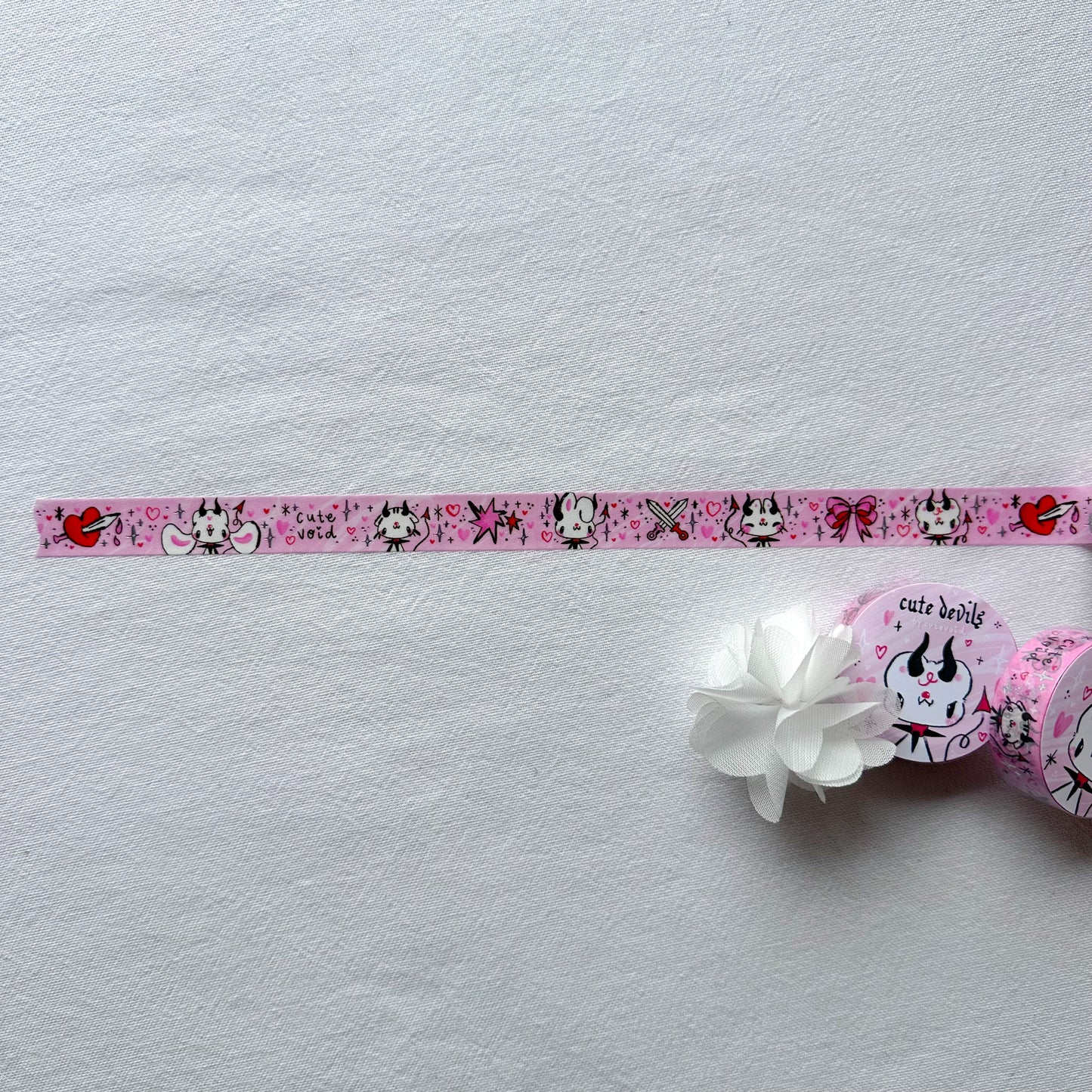 Cute Devils Silver Foil Washi Tape