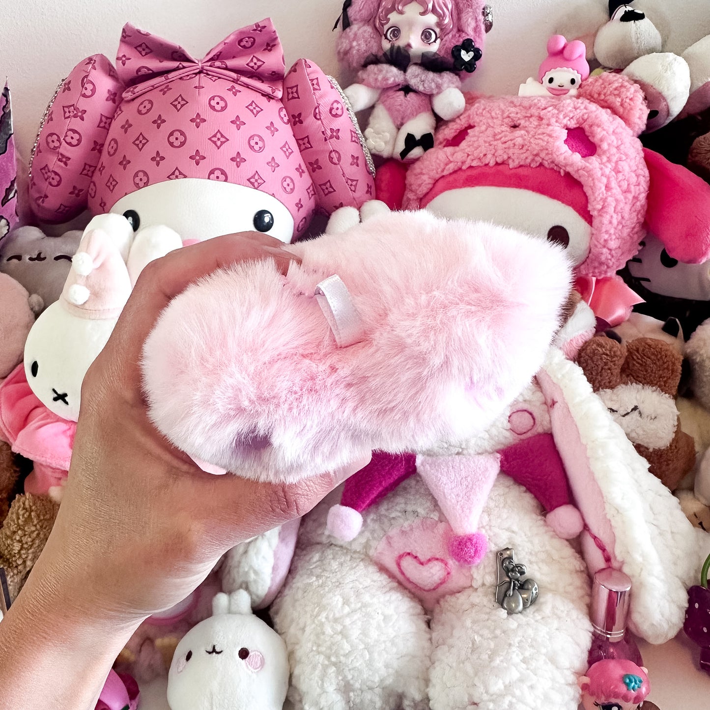 Light Pink Cat Plush Charm
