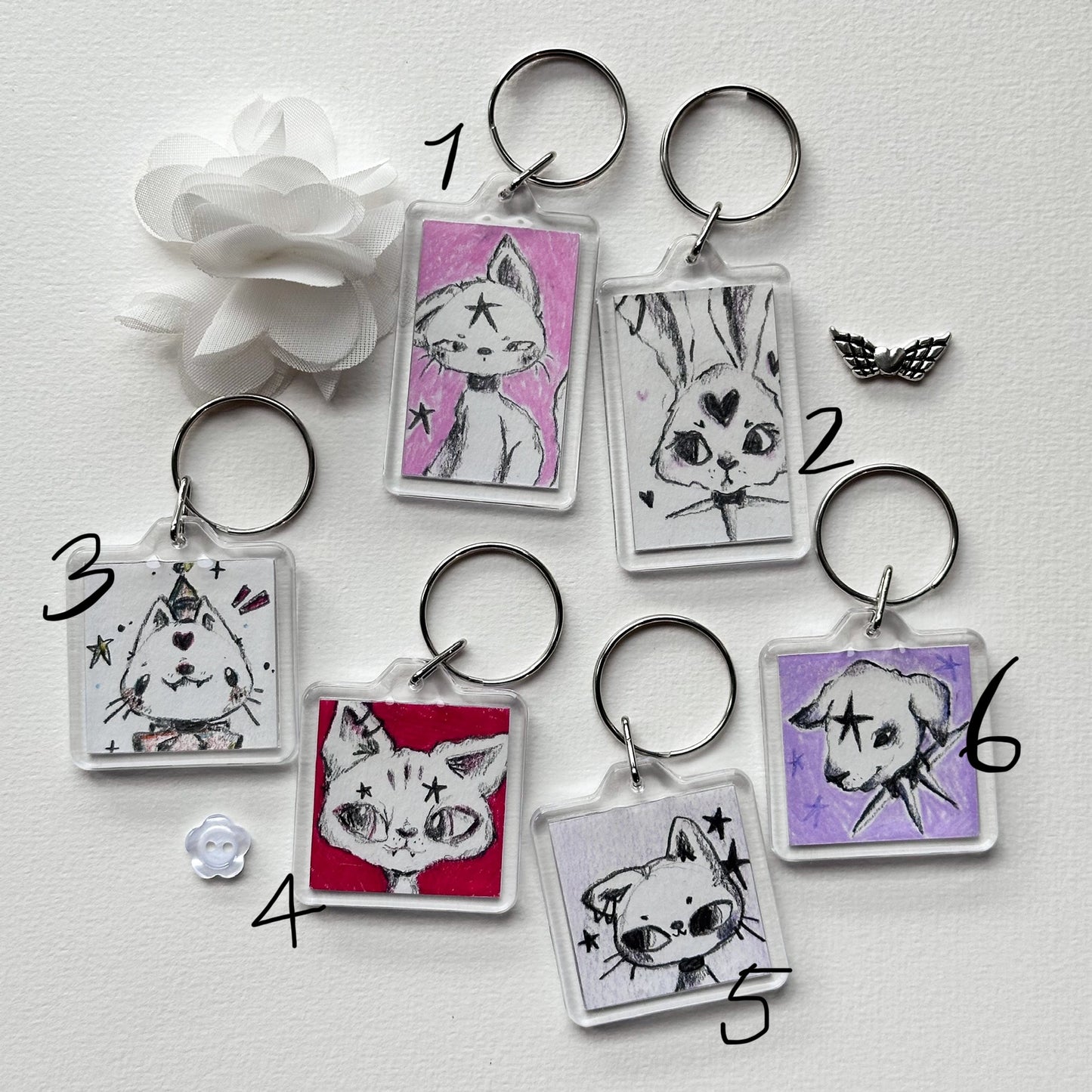 Doodle Keychains