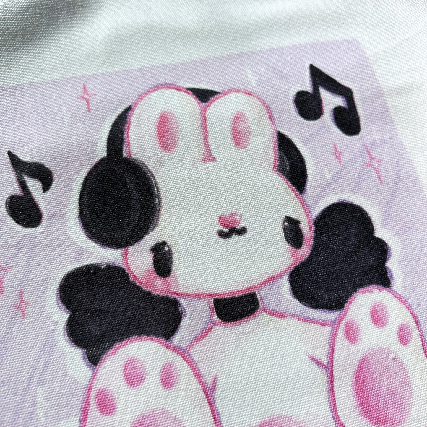Music Bunny Canvas Tote Bag