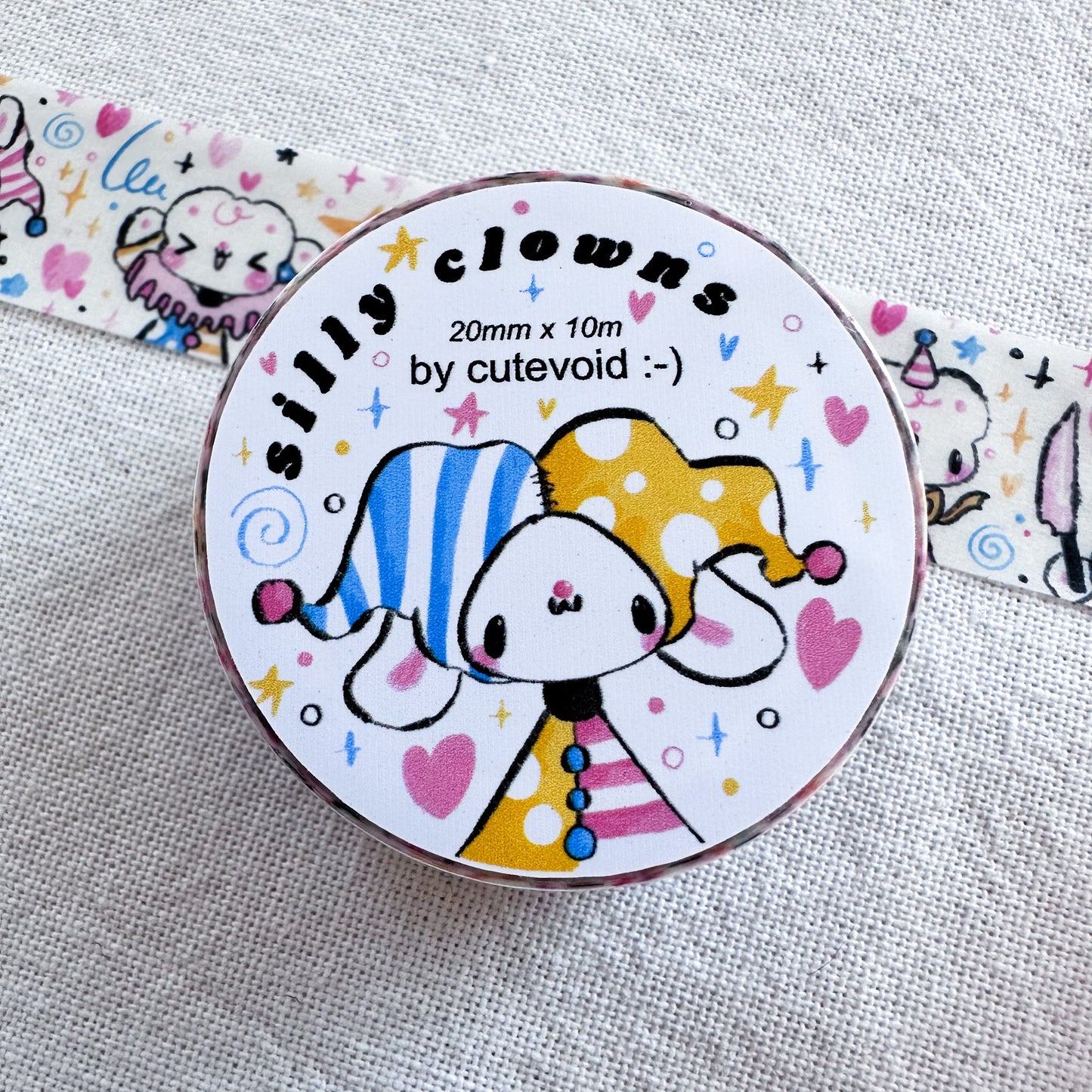 Silly Clowns 2cm Washi Tape