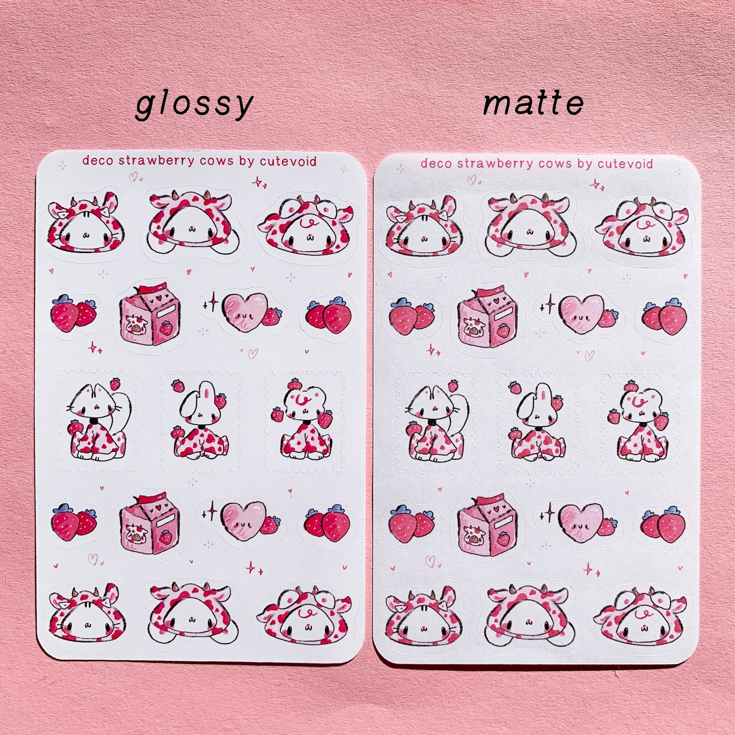 Strawberry Cow Stickersheets
