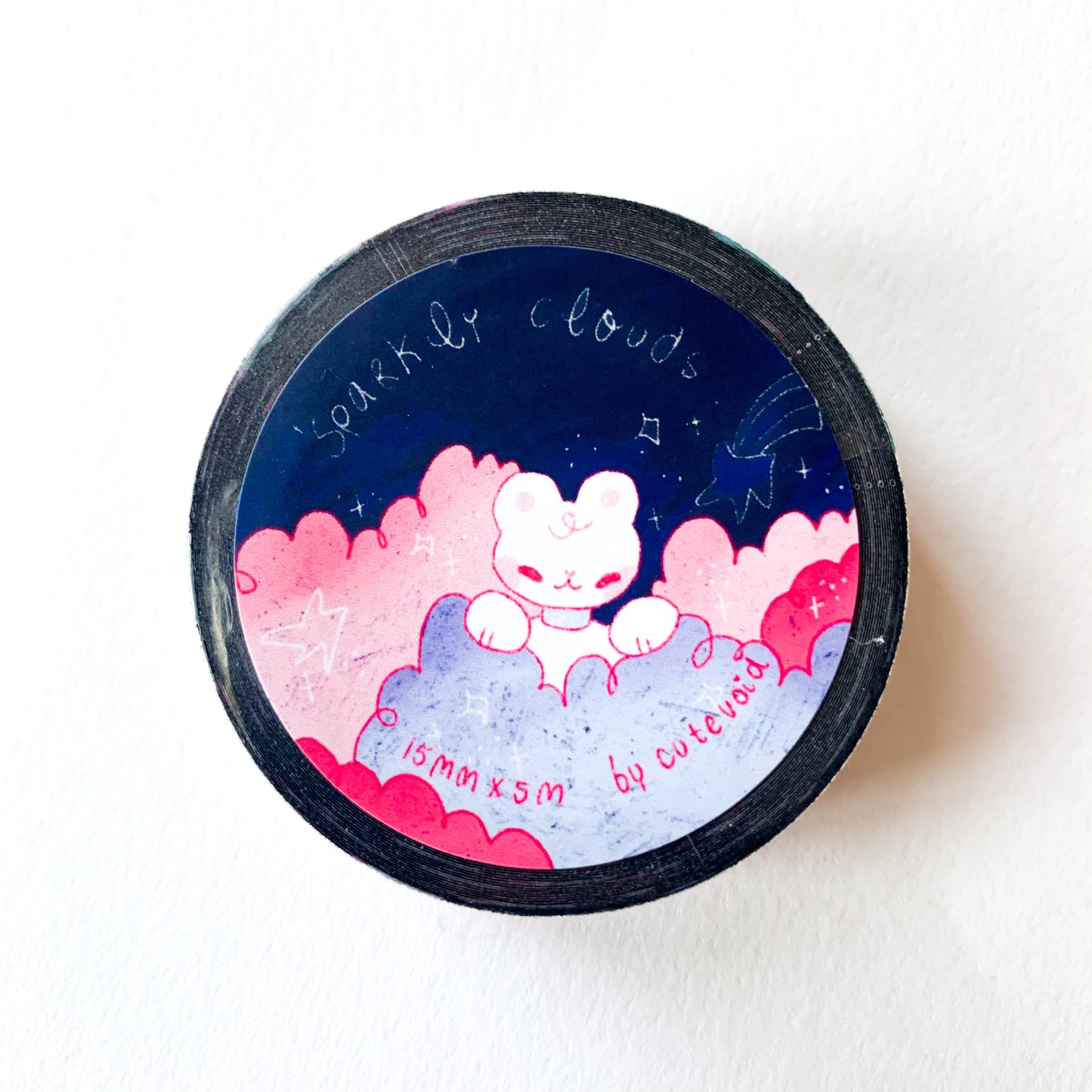Sparkly Clouds Glitter Washi Tape