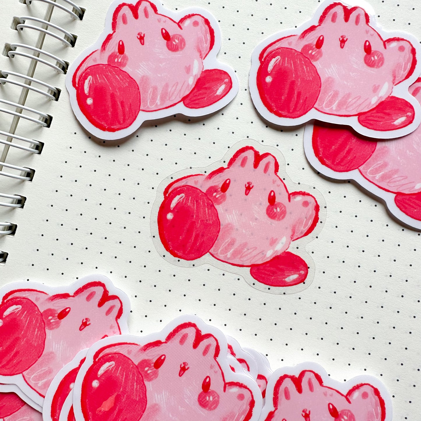 Pink Chonk Clear Stickers