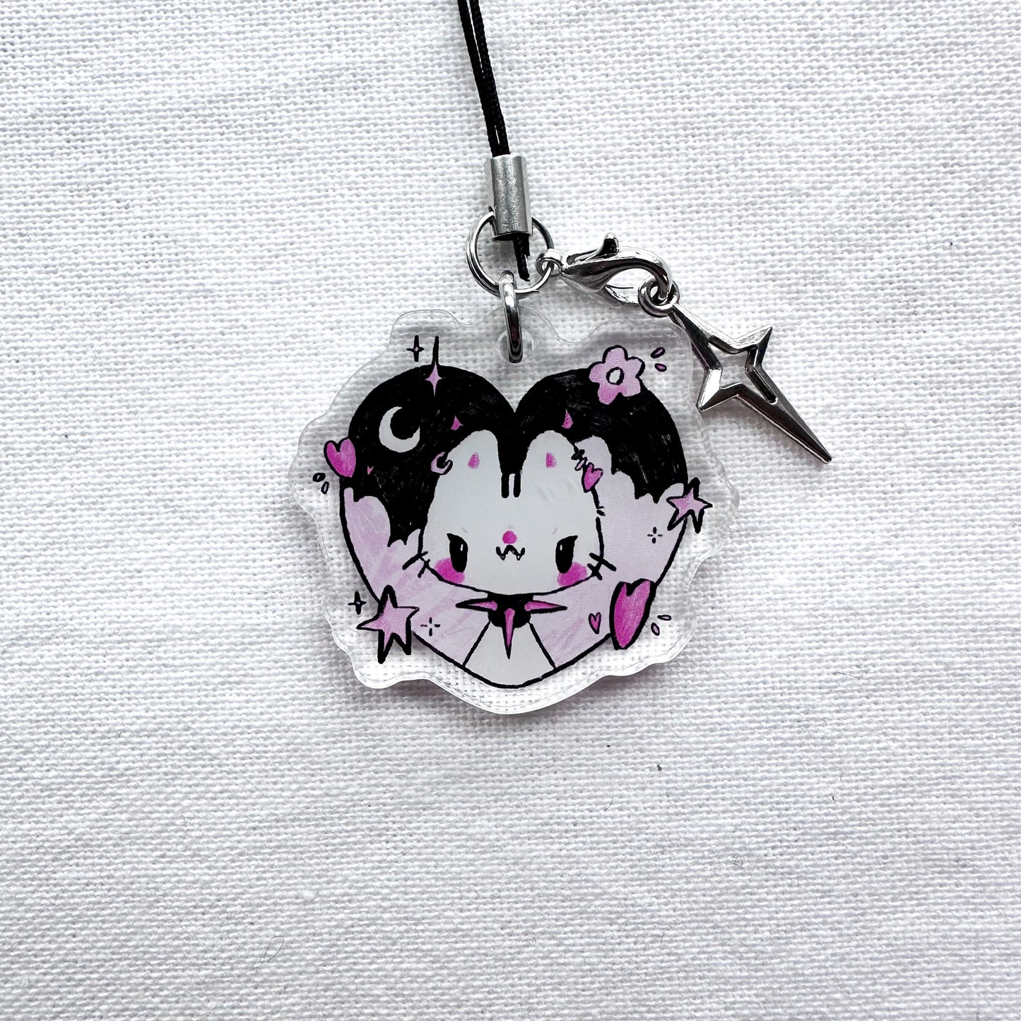 Zora Heart Acrylic Charm