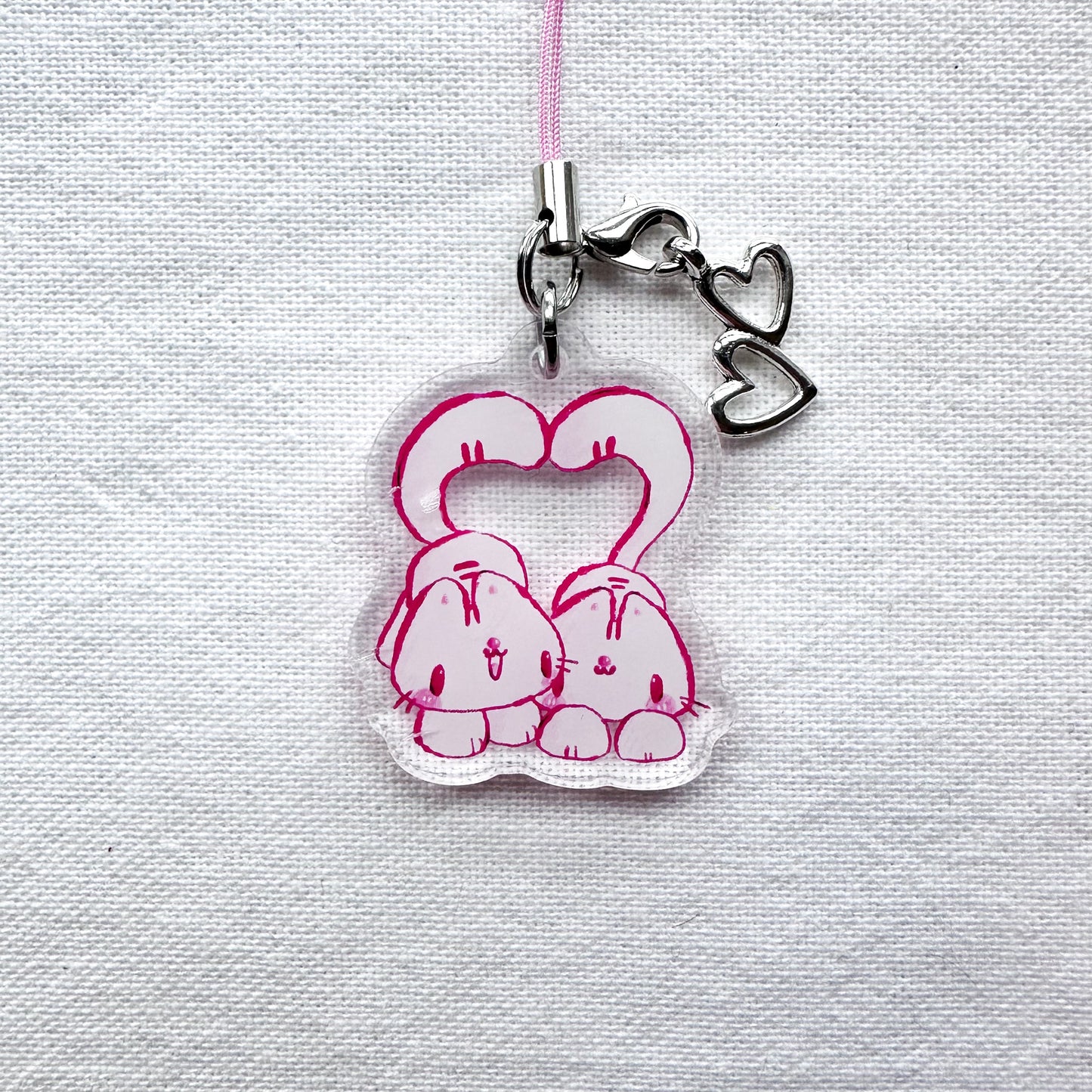 Love Kitties Acrylic Charm