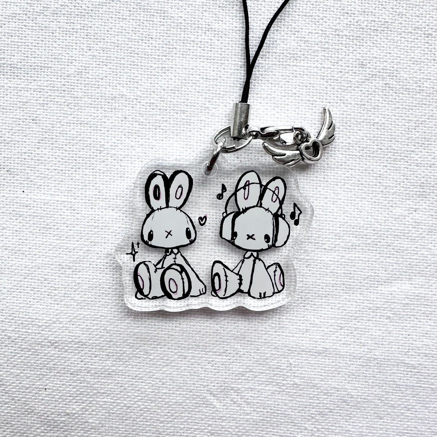 Bunnies Acrylic Charm