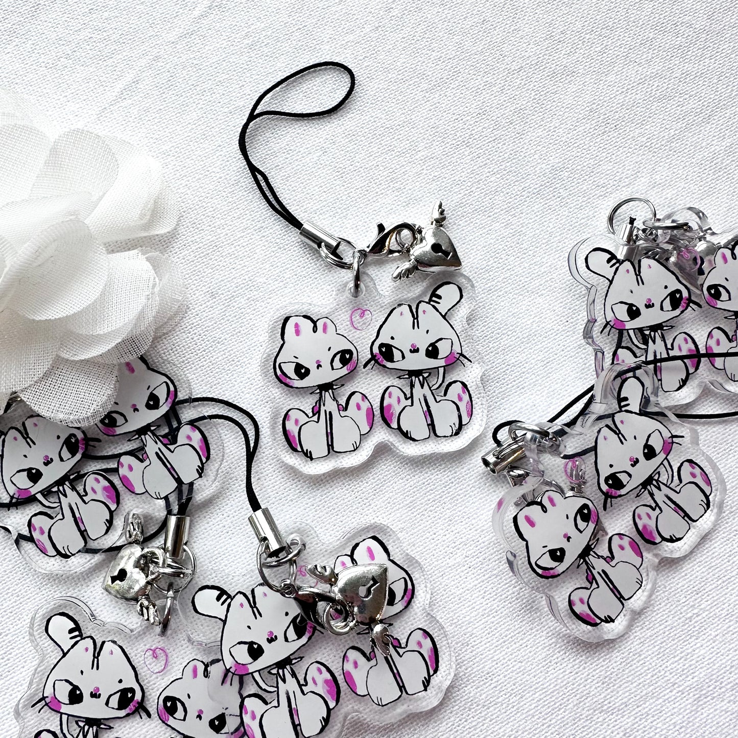 Double Trouble Acrylic Charm
