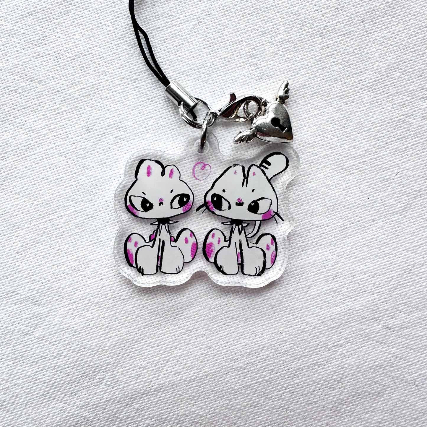 Double Trouble Acrylic Charm