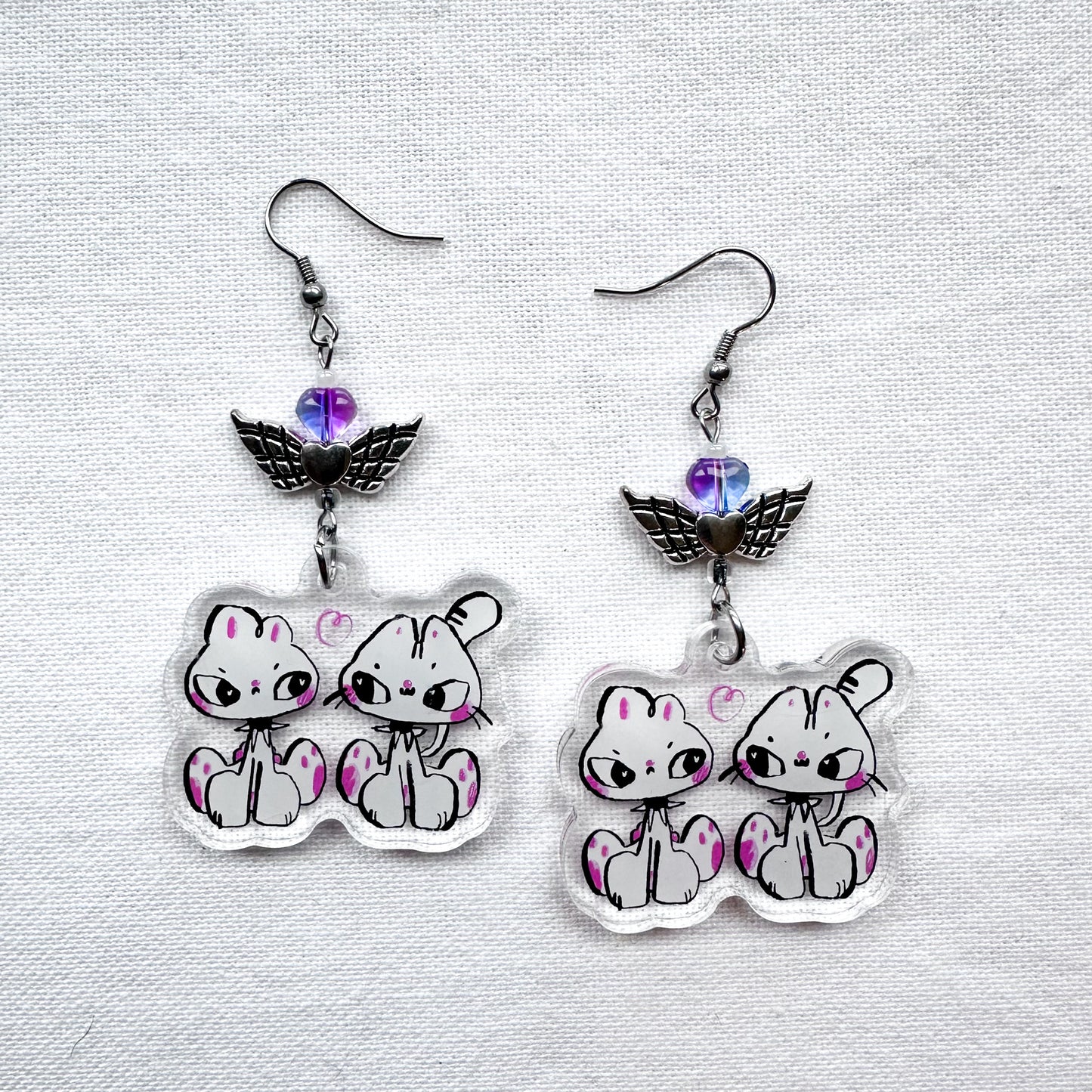 Double Trouble Acrylic Earrings