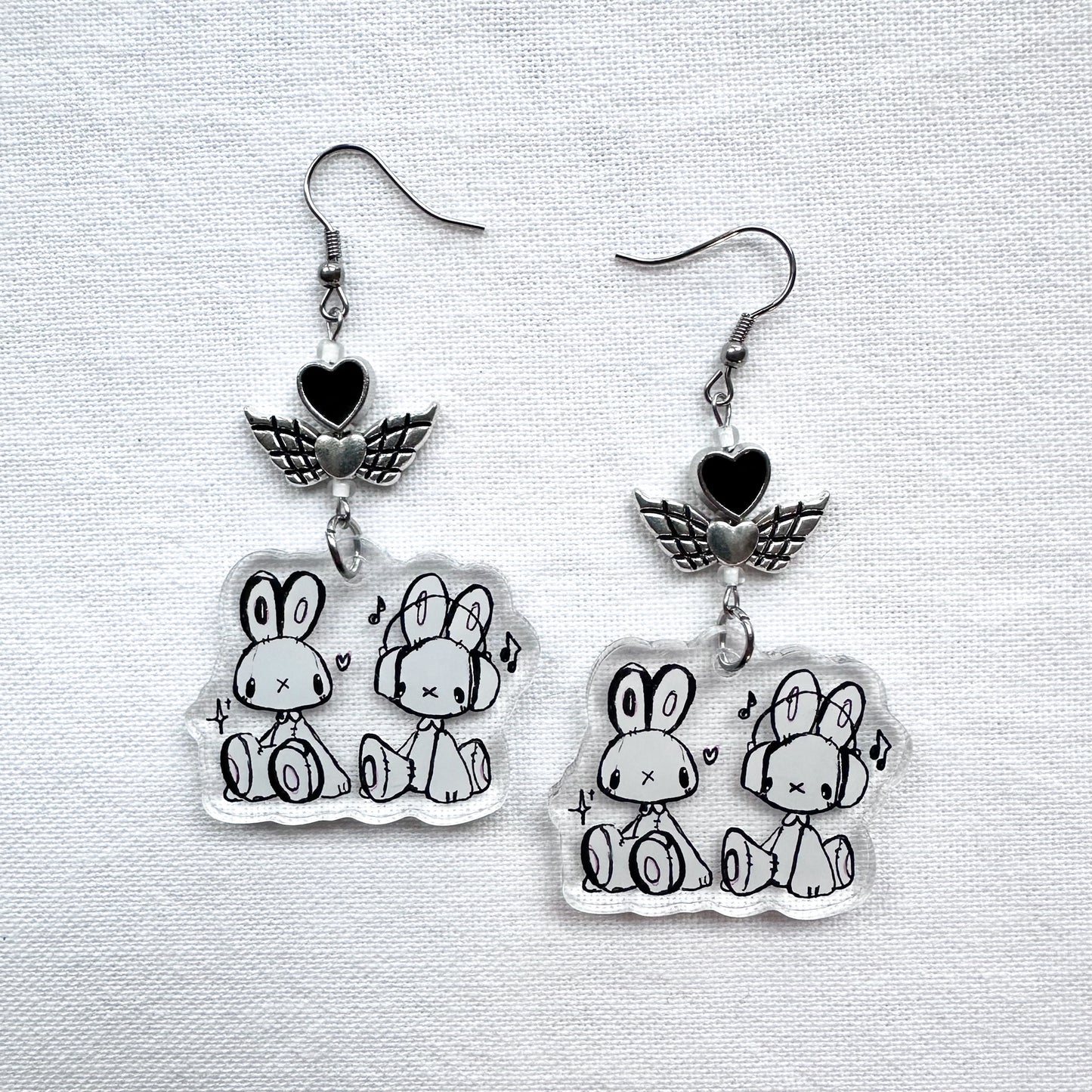 Bunnies Acrylic Earrings