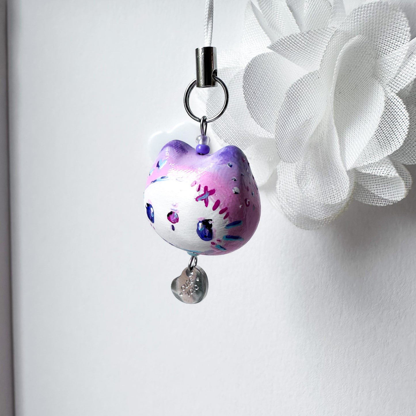 Pink Chonky Cat Clay Charm