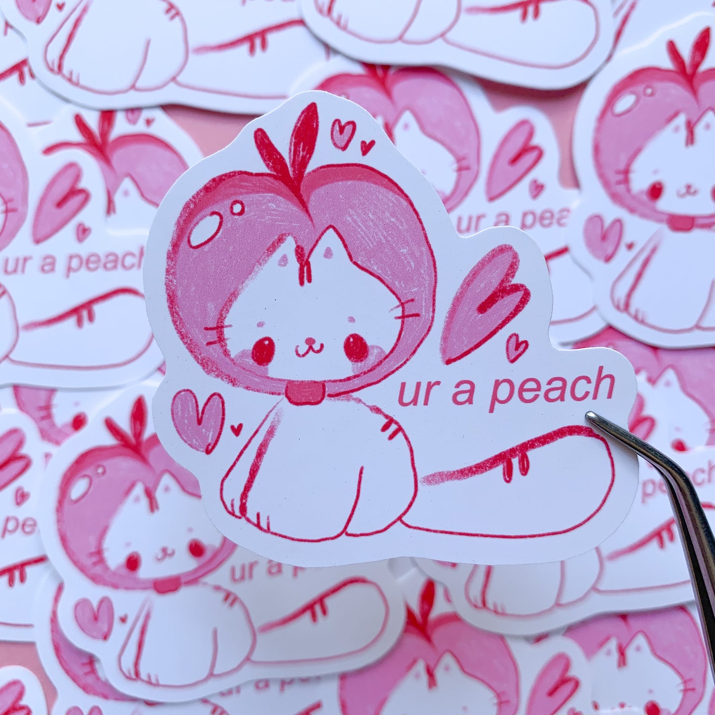 Pink Fruit Stickers