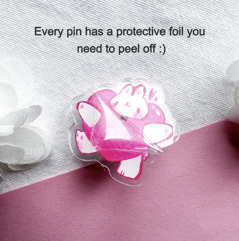 Pink Blob Acrylic Pin
