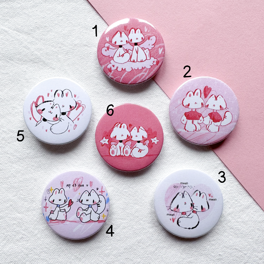 Zora & Mako In Love Buttons