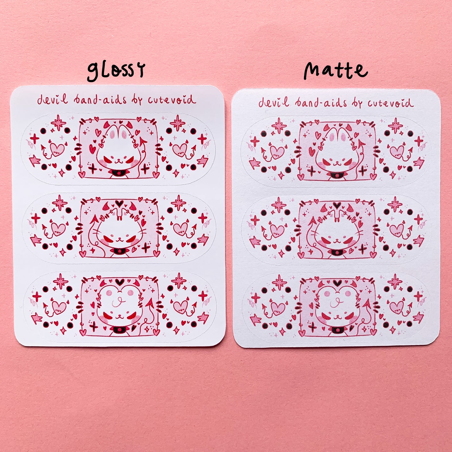 Angel & Devil Bandaid Stickersheet