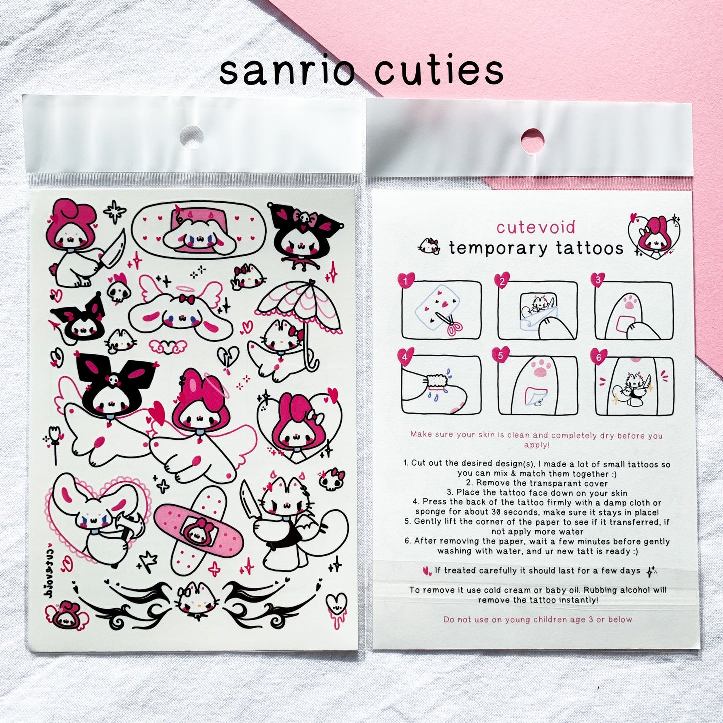 Temporary Tattoo Sheets