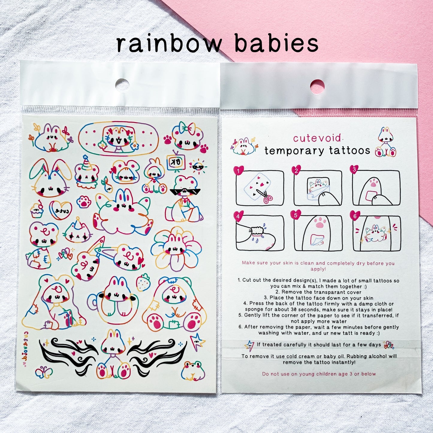 Temporary Tattoo Sheets