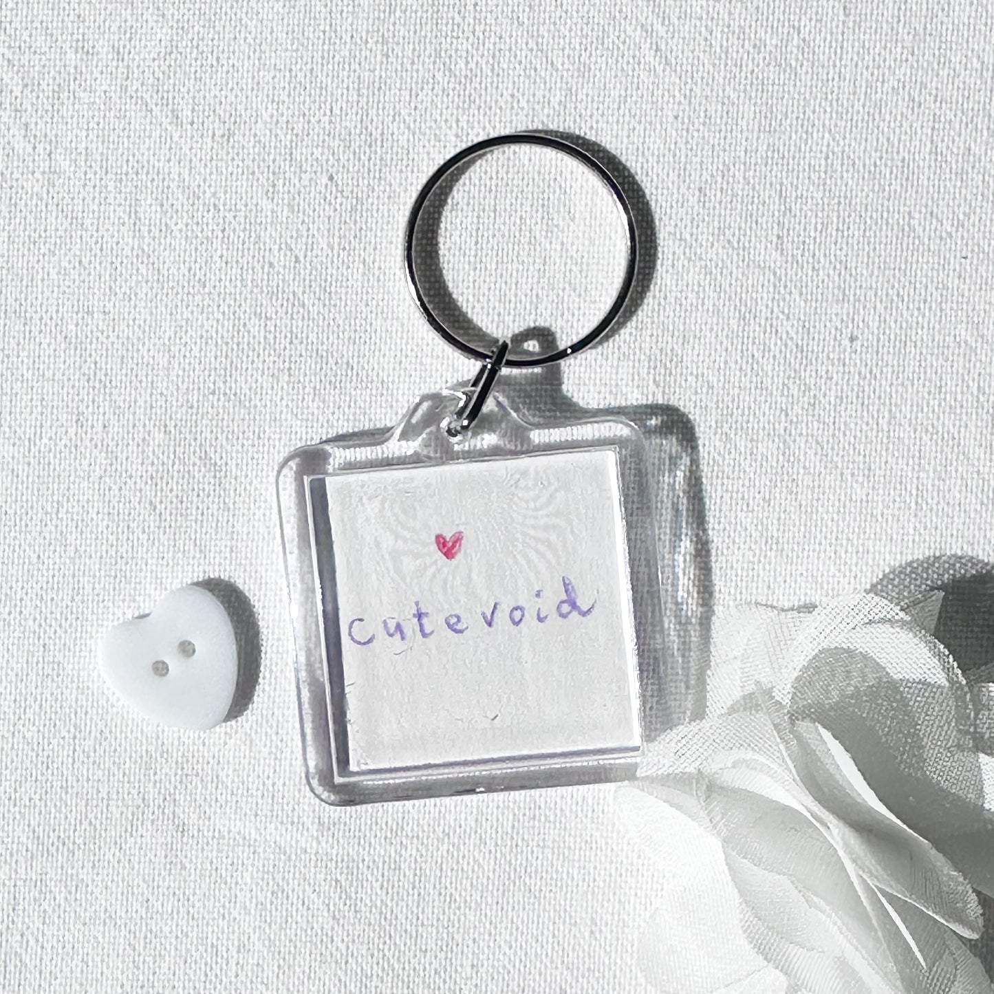 Strawberry Moth Keychain