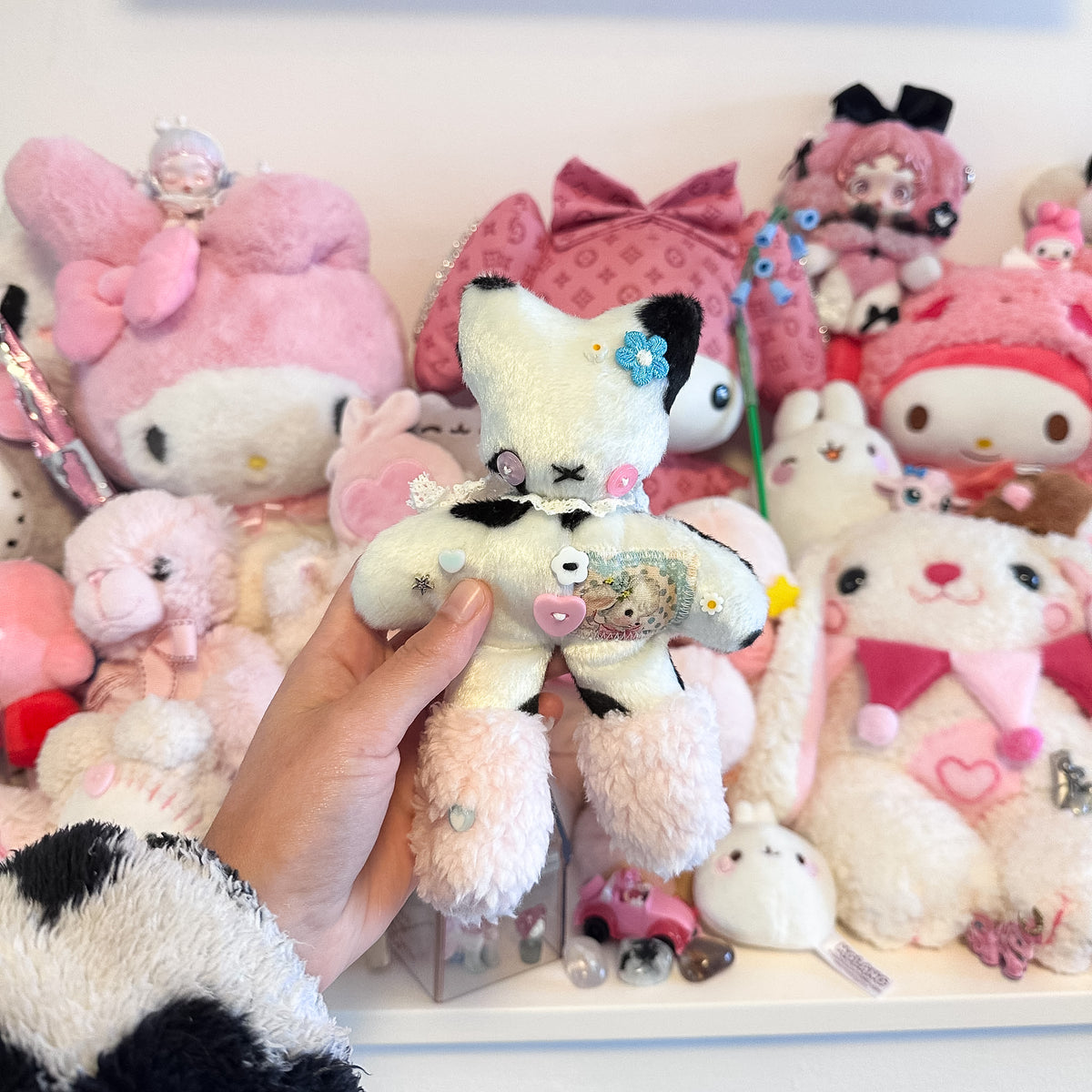 Pink Cow Cat Plushie