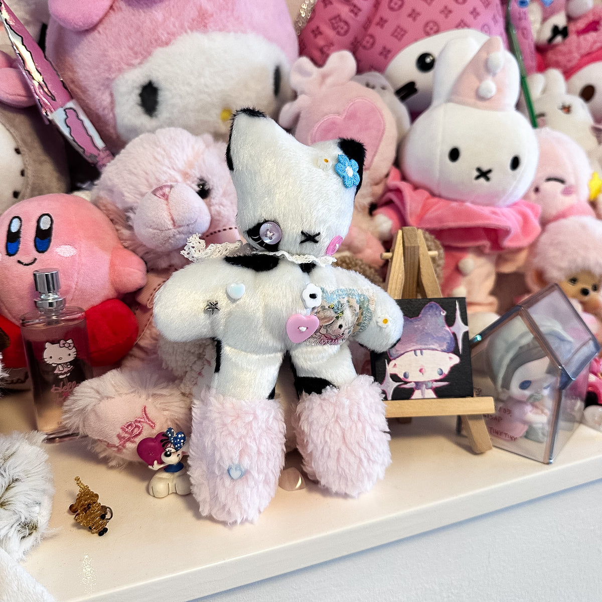 Pink Cow Cat Plushie