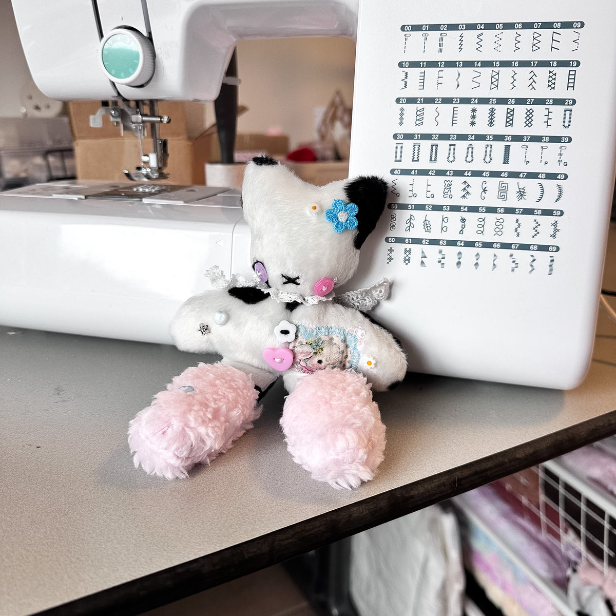 Pink Cow Cat Plushie