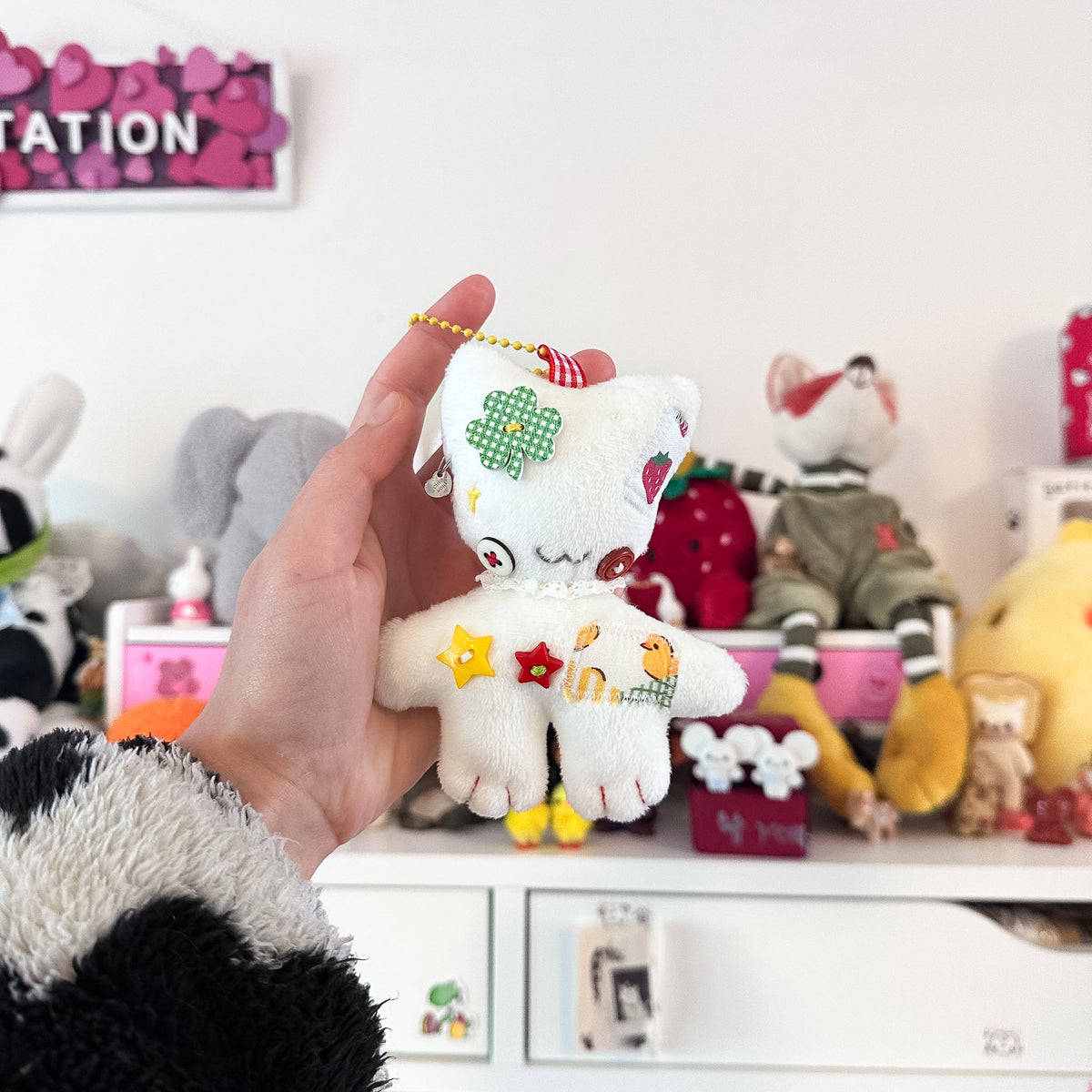 Silly Cat Plush Charm