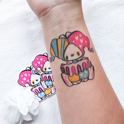 Silly Clown Temporary Tattoo