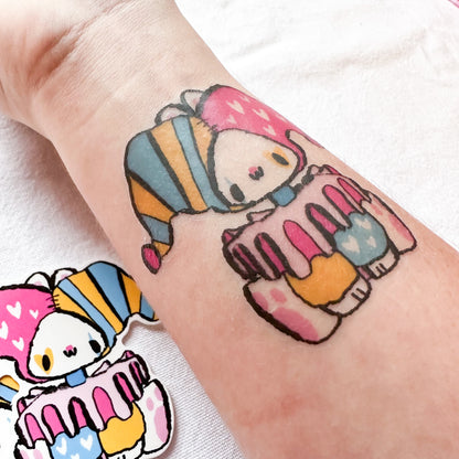 Silly Clown Temporary Tattoo