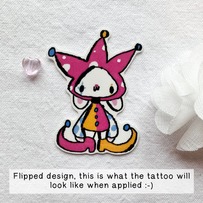 Clown Mako Temporary Tattoo