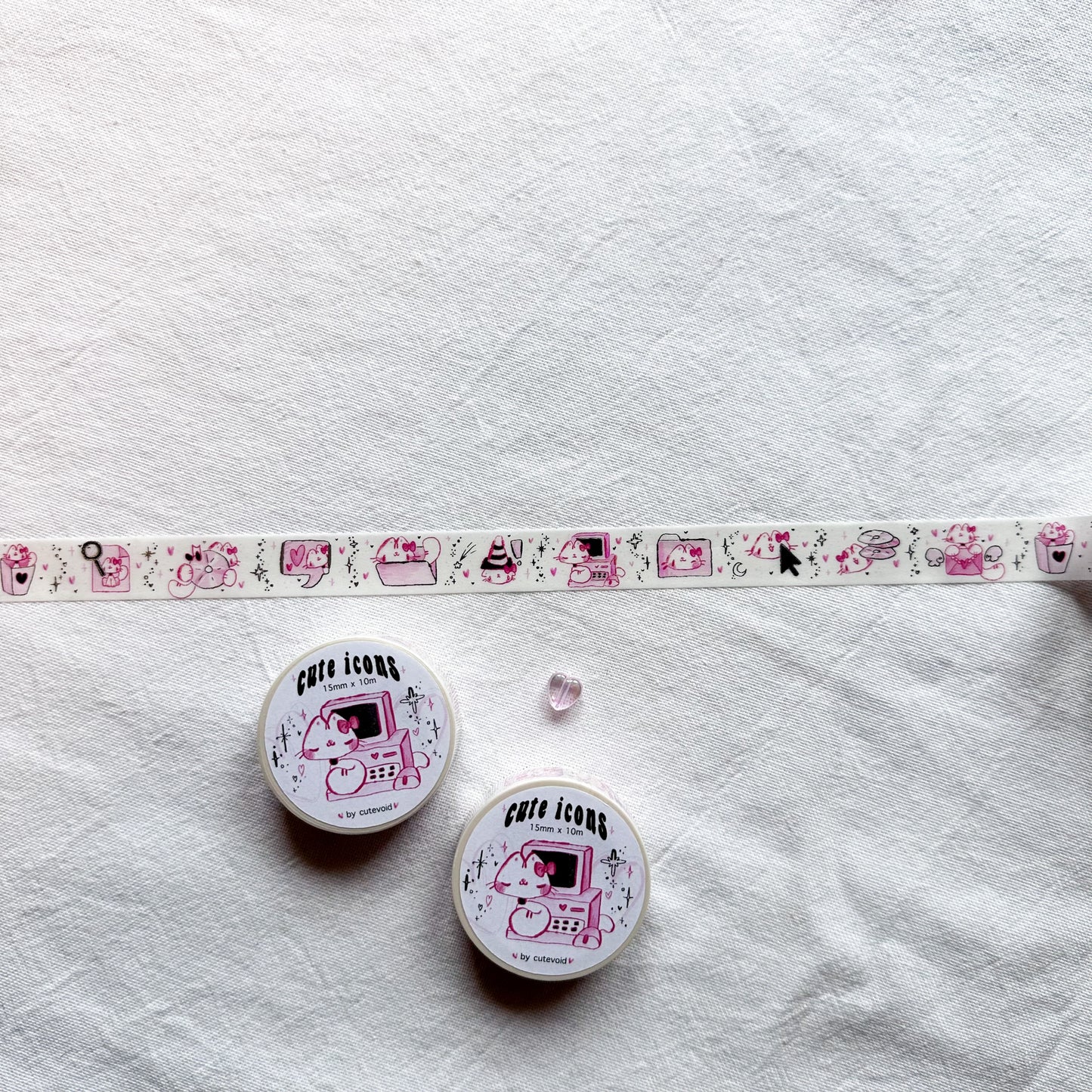 Cute Icons Silver Foil Washi Tape