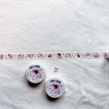 Cute Icons Silver Foil Washi Tape